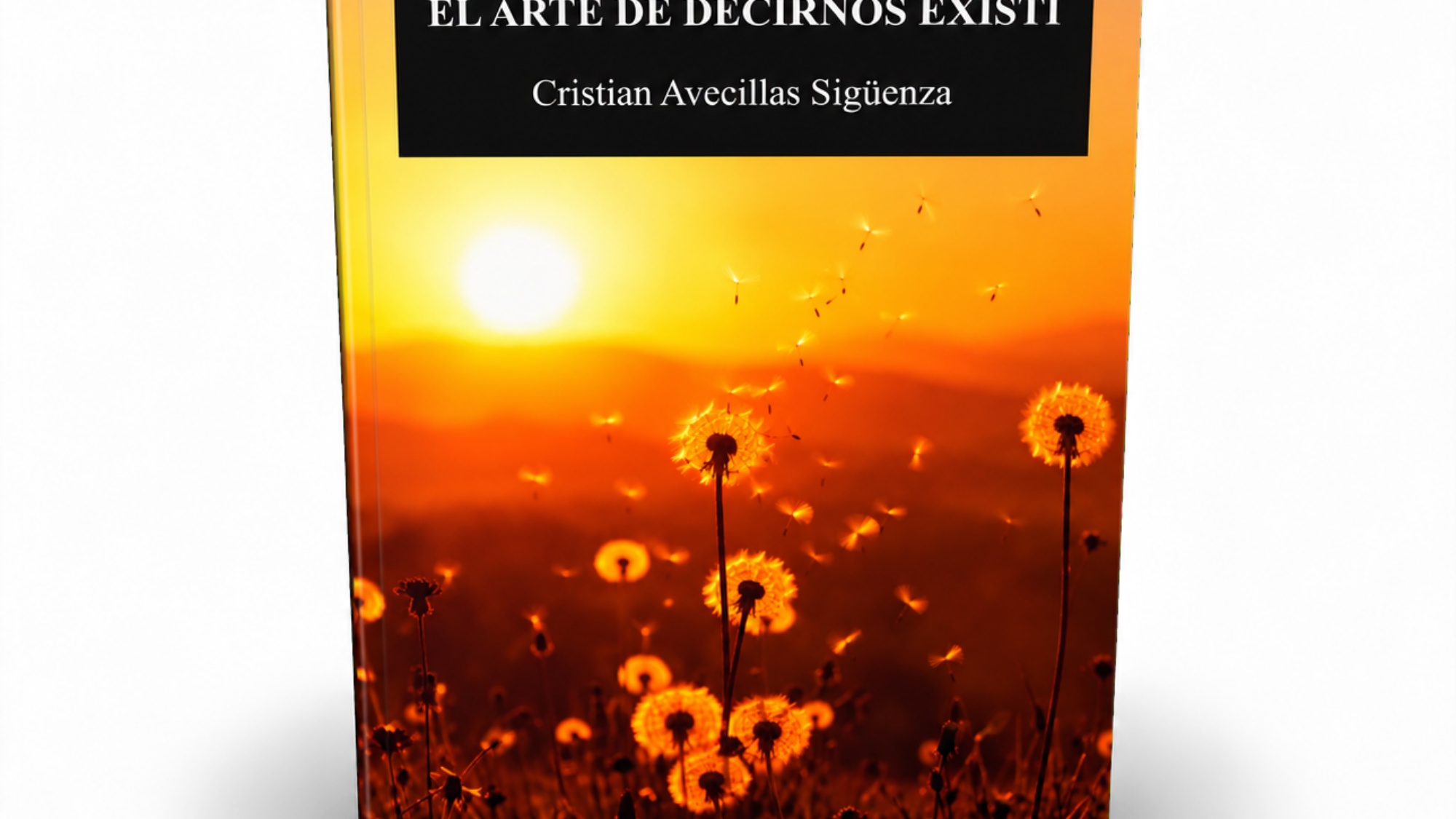 Mockup del libro – El arte de decirnos existí, de Cristian Avecillas Sigüenza
