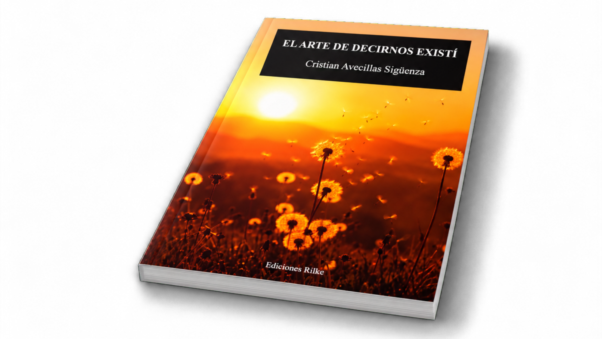 Mockup del libro – El arte de decirnos existí, de Cristian Avecillas Sigüenza