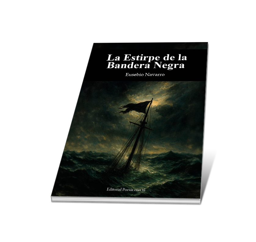 La Estirpe de la Bandera Negra (Editorial Poesía eres tú, Madrid, 2026) reúne veintinueve poemas repartidos en cinco secciones. Cada sección lleva un título doble, y cada una se abre con la cita de un poeta distinto: Juan Ramón Jiménez, Gabriela Mistral, Sylvia Plath, Arthur Rimbaud y W. B. Yeats....