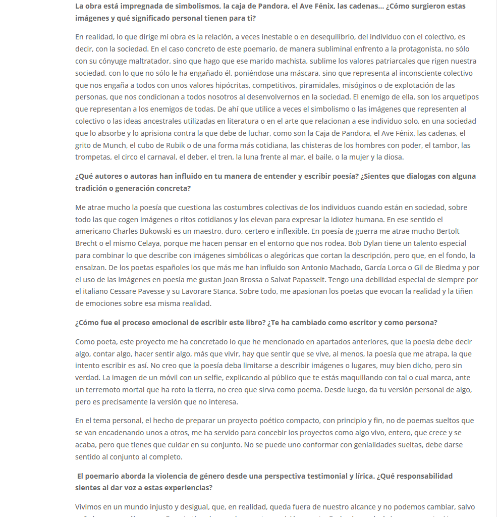 Entrevista: De lector a lector