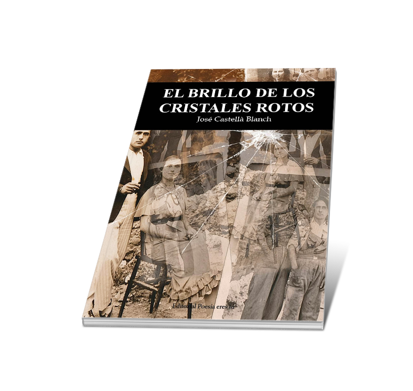 Análisis literario completo del poemario El brillo de los cristales rotos. Estructura, voz poética, imágenes y temas del primer libro de José Castellà Blanch.