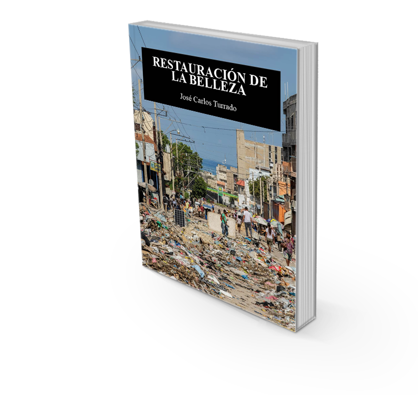 Análisis de las técnicas literarias empleadas por José Carlos Turrado en Restauración de la Belleza: metáforas sensoriales, sinestesia, anáforas, encabalgamientos estratégicos, contraste culto/coloquial y el soneto endecasílabo como recurso central de cohesión.